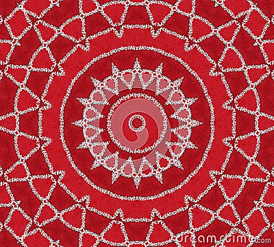 Red Inspiration Mandala Stock Photo