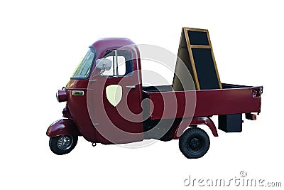 Red isolated Piaggio Stock Photo