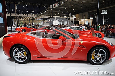 Red Italy Ferrari pavilion Editorial Stock Photo