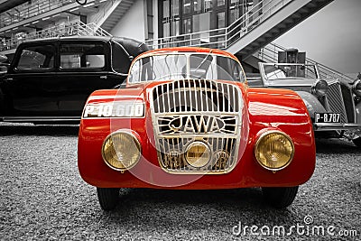 Red Jawa 750 Coupe racing car Editorial Stock Photo