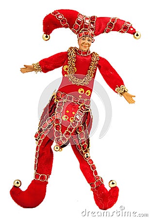 Red joker doll Stock Photo