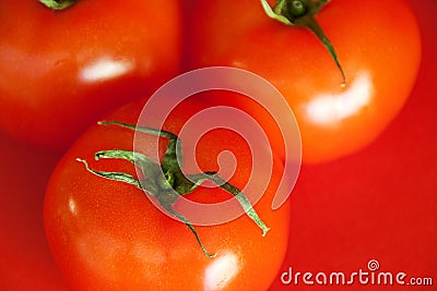Red Juicy Tomatoes Stock Photo