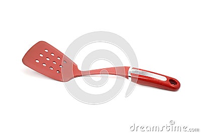 Red kitchen spatula Stock Photo