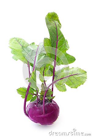 Red Kohlrabi Stock Photo