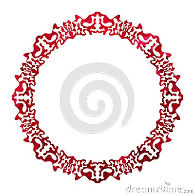 Red celtic frame Vector Illustration