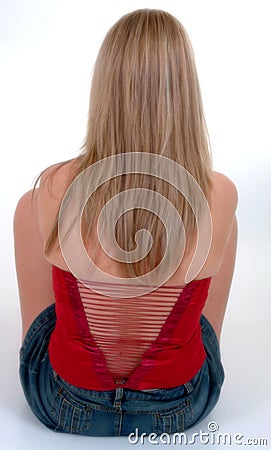 Red Laced Bodice Stock Photo