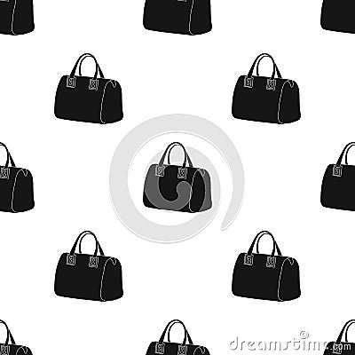 Red lady s bag with handles. Ladies accessory items. Woman clothes single icon in black style vector symbol stock Vector Illustration