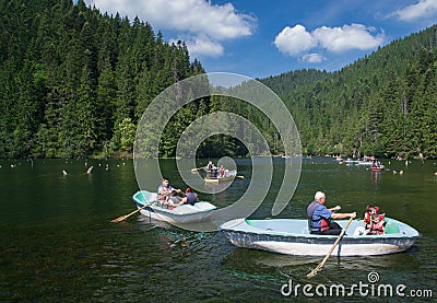 Red Lake - Lacul Rosu Editorial Stock Photo