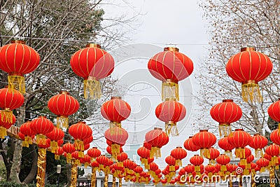 The Red Lanterns Stock Photo