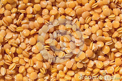 Red lentils texture background. Close-up healthy organic lentil seed. Natural nutriotion diet Stock Photo