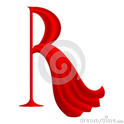 Red letter R Vector Illustration