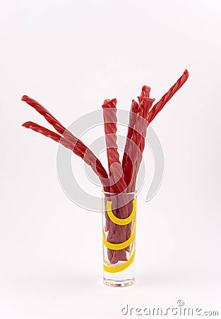 Red Licorice Candy Stock Photo