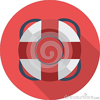 Red lifebuoy icon buisness vector illustration Cartoon Illustration