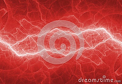 Red lightning, abstract electrical background Stock Photo