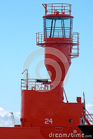 Red lightship Stock Photo