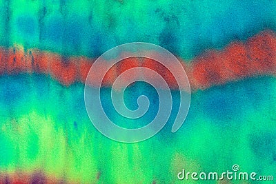 Red line in blue and green colured background Stock Photo