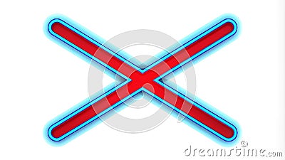 The Red Line: A Visual Depiction of the Boundaries of Artificial Intelligence AI generated Stock Photo