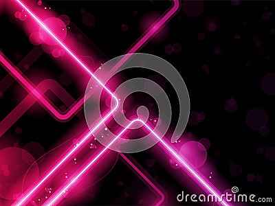 Red Lines Background Neon Laser Vector Illustration