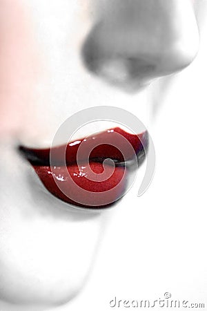 Red Lips Stock Photo