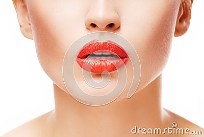 Red lips Stock Photo