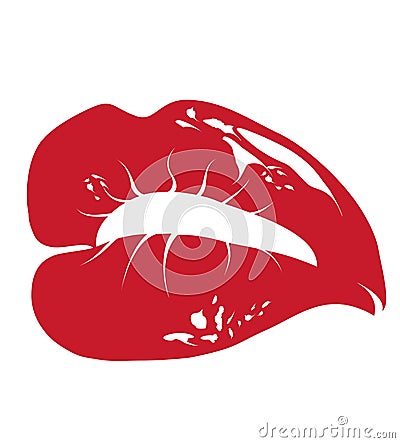 Red lips Vector Illustration