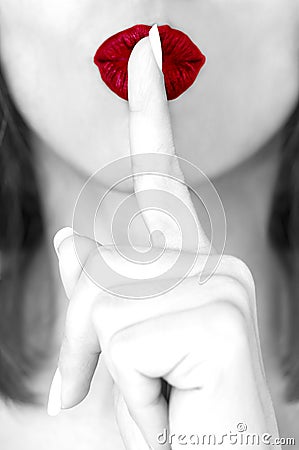 Red lips Stock Photo