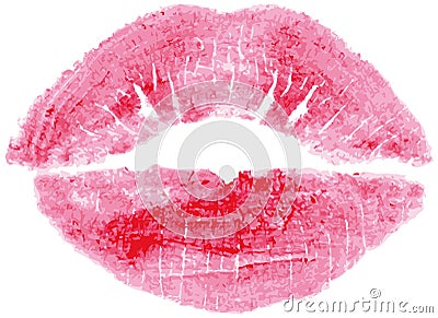 Red lips Vector Illustration