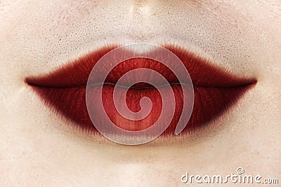 Red lips Stock Photo