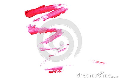 Red lipstic strip Stock Photo