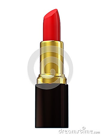 Red lipstick isolated on white Stock Photo