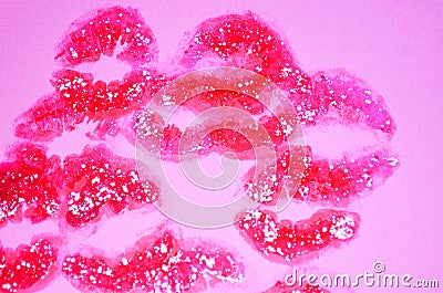 Beautiful red lips Stock Photo