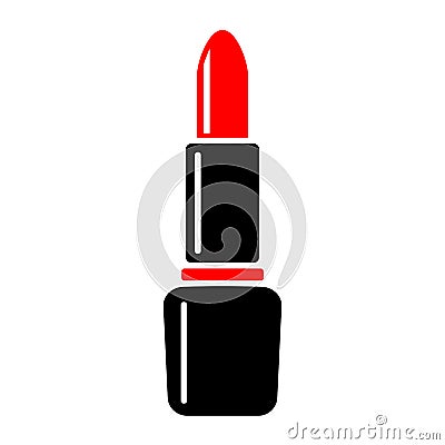 Red lipstick vector icon Vector Illustration