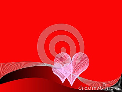 Red love background Vector Illustration
