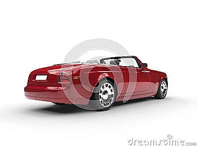 Red luxury car - taillight view Stock Photo