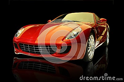 Red luxury sports car Editorial Stock Photo