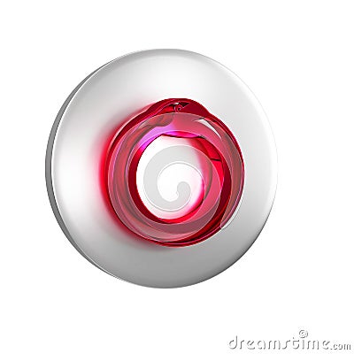 Red Magic symbol of Ouroboros icon isolated on transparent background. Snake biting its own tail. Animal and infinity Stock Photo