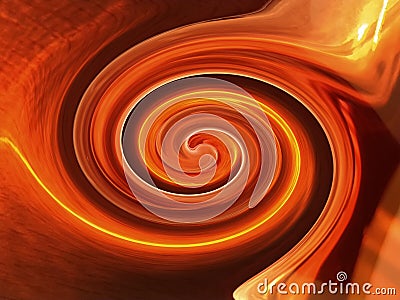 Red magma spiral. Swirling black, brown, red and orange lines. Abstract bright background Stock Photo