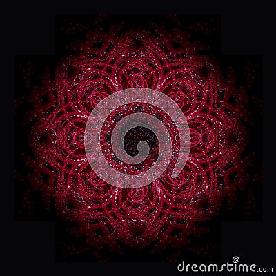 Red mandala Stock Photo