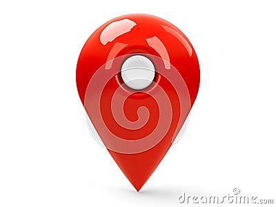 Red map pointer blank 3 Cartoon Illustration
