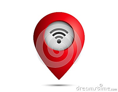 red map signal pointer Stock Photo
