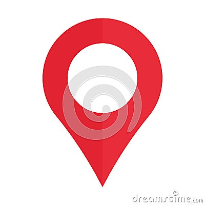 Red maps pin. Location map icon. Location pin. Pin icon vector. Vector Illustration