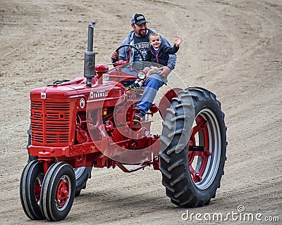 Red McCormick Farmall Super M Tractor Editorial Stock Photo