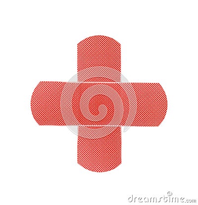 Red medical patch Stock Photo