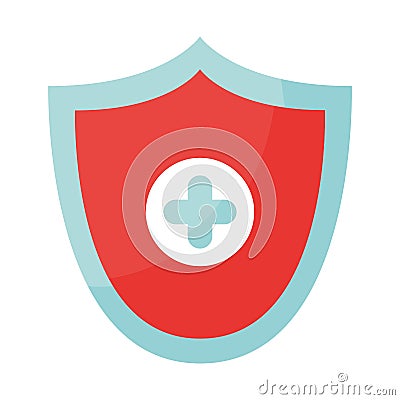 red medicine shield Vector Illustration