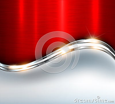 Red metallic background Vector Illustration