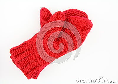 Red Mitts Stock Photo