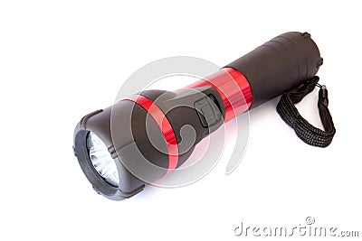 A red modern torch on white background Stock Photo