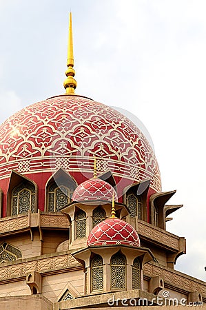 Red Mosque Dome Stock Photo