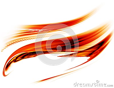 Red motion, flowing energy Cartoon Illustration