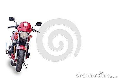 Red motor bike Stock Photo